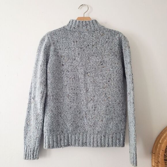 Croft & Barrow Heather Blue Quarter Zip Pullover Sweater S - Picture 2 of 7